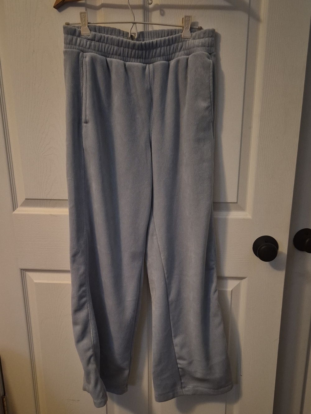 Yogalicious Pale Blue Wide Leg Dreamy Rib Asbury Pants